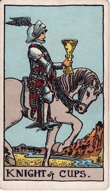 אביר הגביעים tarot card