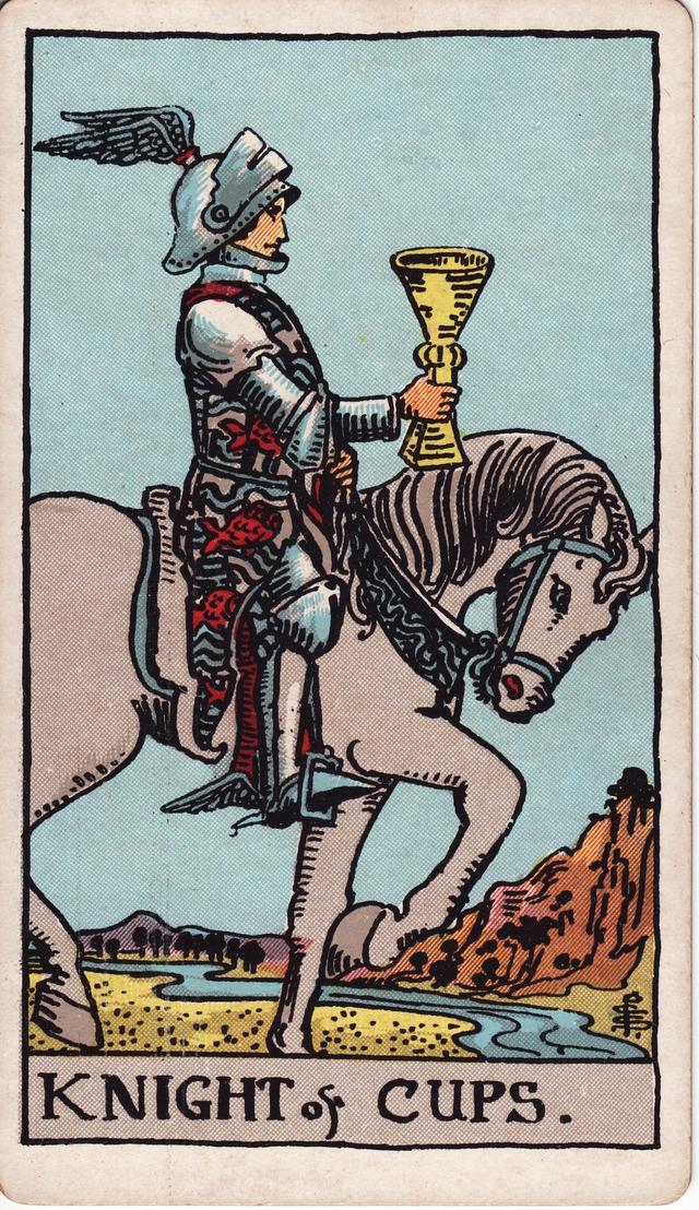 אביר הגביעים tarot card