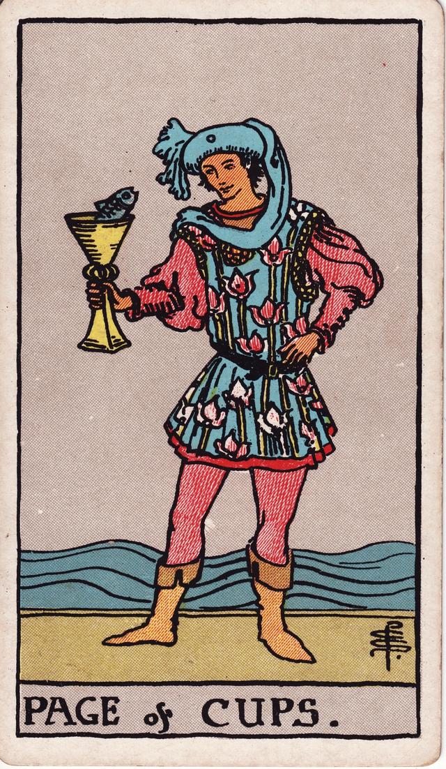 נער הגביעים tarot card