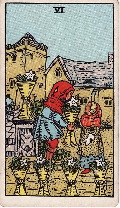 שישה של גביעים tarot card
