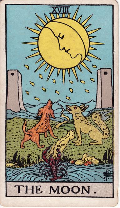 הירח tarot card