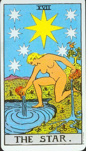 הכוכב tarot card