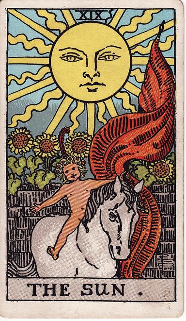השמש tarot card