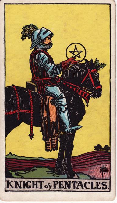 אביר המטבעות tarot card