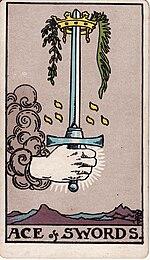 אס החרבות tarot card
