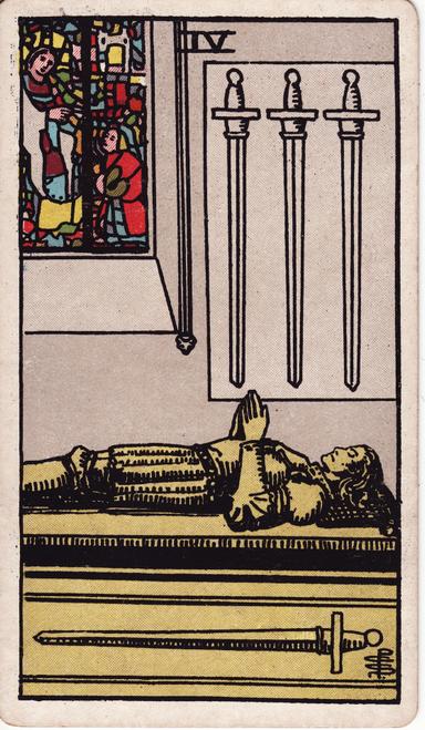 ארבעה של חרבות tarot card