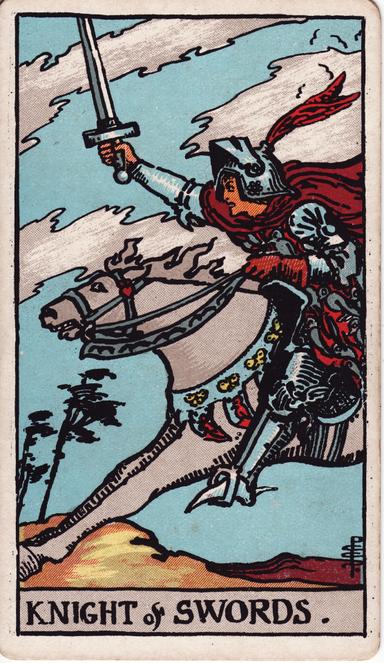 אביר החרבות tarot card