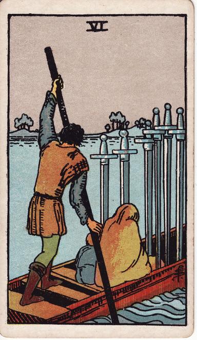 שישה של חרבות tarot card