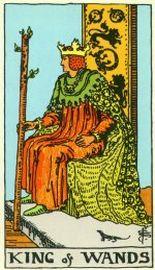 מלך המטות tarot card