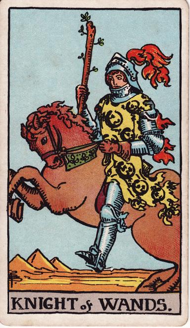 אביר המטות tarot card