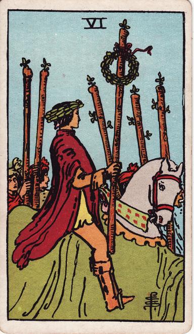שישה של מטות tarot card